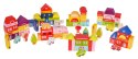 Drewniane Klocki Miasto dla dzieci 3+ Puzzle Mata podłogowa + Sorter kształtów + Klocki 115 el.
