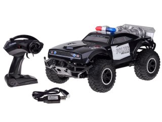 Duże auto sterowane monster truck POLICJA na pilota oświetlenie RC0626