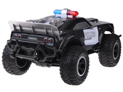 Duże auto sterowane monster truck POLICJA na pilota oświetlenie RC0626