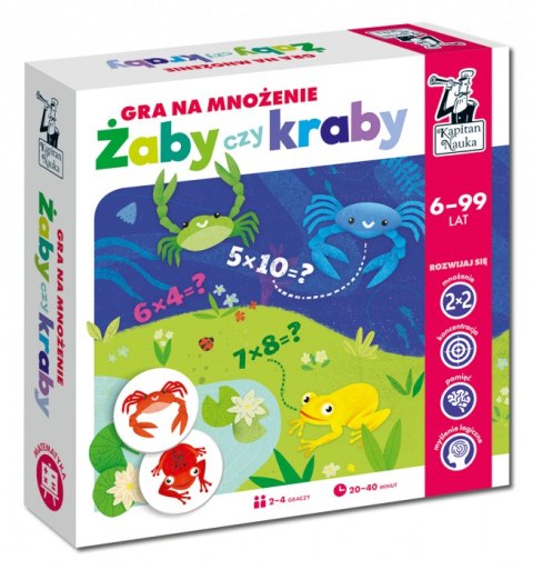 Gra edukacyjna "Żaby czy Kraby" dla dzieci 6+ Nauka mnożenia do 100