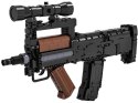 Klocki konstrukcyjne 1504 el. Karabin Groza Rifle dla dzieci 14+ Funkcja Strzelania + Silnik L-motor Pro