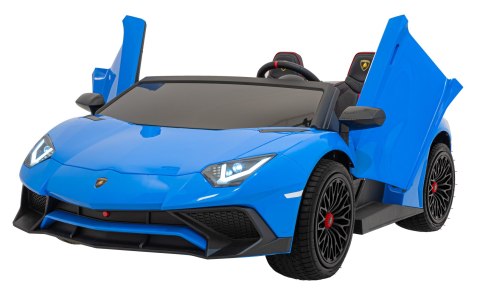 Auto Na Akumulator Lamborghini Aventador Niebieski Silnik bezszczotkowy LED