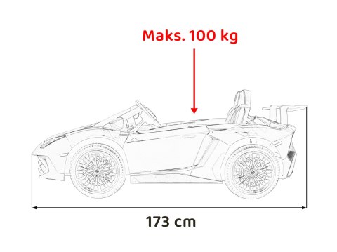 Auto Na Akumulator Lamborghini Aventador Szary Silnik bezszczotkowy LED