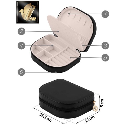 Szkatułka na biżuterię Massido MS-707 - czarna