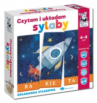 Gra edukacyjna "Czytam i układam sylaby" dla dzieci 4-8 lat + Nauka czytania + Układanie obrazków