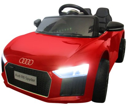 AUDI R8 czerwony Miękkie koła Eva, miękki fotelik Licencja