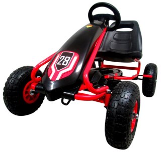 Gokart G4 CZARNY, pompowane koła, hamulec ręczny