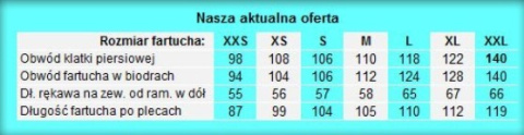 Biały Fartuch ochronny laboratoryjny medyczny damski Rozmiar S kitel