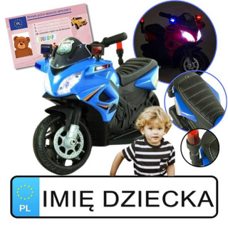 Motorek na akumulator dla dzieci świecący kogut Motor dla dziecka