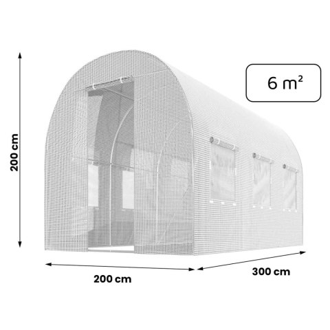 Folia na tunel ogrodowy 2x3m (6m2) biała Plonos