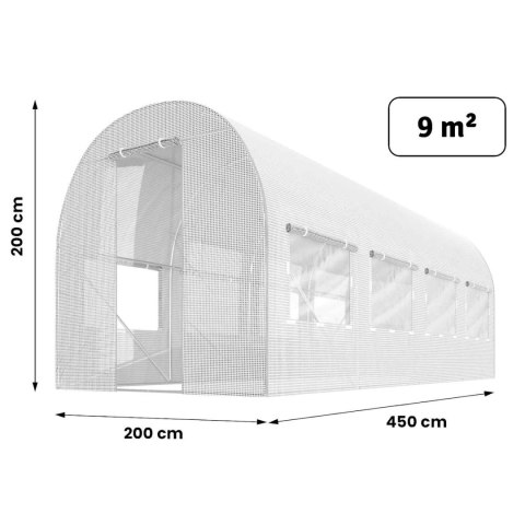 Folia na tunel ogrodowy 2x4,5m (9m2) biała Plonos