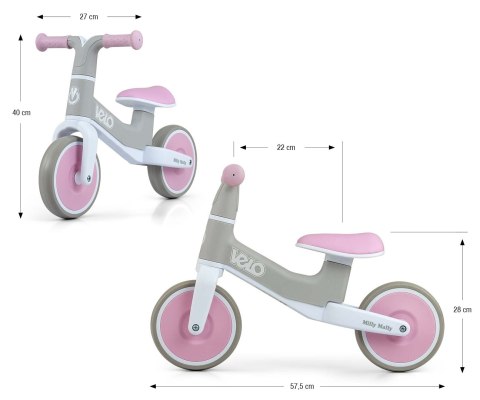 Milly Mally Rowerek Biegowy Velo Pink