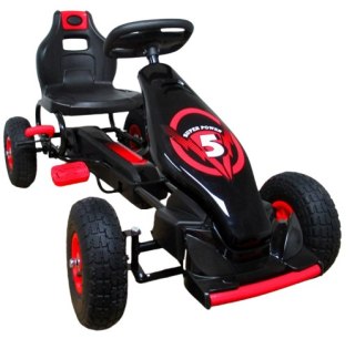 GOKART G8 CZERWONY, gokart dziecięcy, pompowane koła