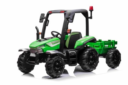 Traktor BLAST Z Przyczepką Zielony 24V 2x200W