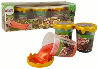 Slime Brokatowy Dinozaury DIY Miękki 3 Kolory