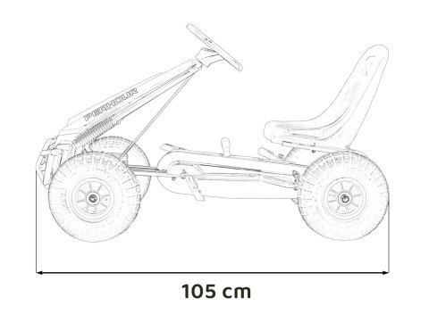 Gokart Na Pedały Pompowane koła AIR PerHour Niebieski