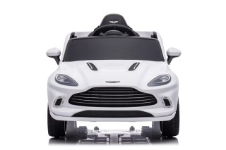 Aston Martin DBX na akumulator dla dzieci Biały + Pilot + EVA + Pasy + Wolny Start + Audio LED