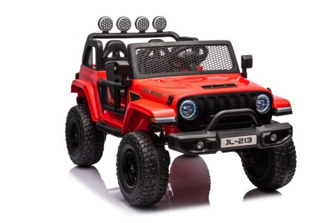 Auto terenowe OFF-ROAD 3.0 dla dzieci Czerwony + Pilot + Wolny Start + Pasy + Audio LED