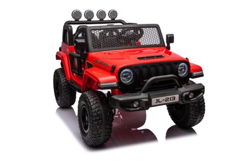 Auto terenowe OFF-ROAD 3.0 dla dzieci Czerwony + Pilot + Wolny Start + Pasy + Audio LED