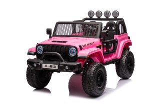 Auto terenowe OFF-ROAD 3.0 dla dzieci Różowy + Pilot + Wolny Start + Pasy + Audio LED