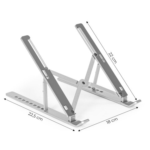 Podstawka stojak pod laptop aluminiowa składana z 9 stopniową regulacją