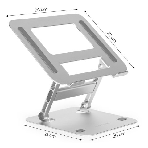 Podstawka stojak pod laptop aluminiowa składana z regulacją