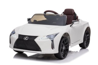 Lexus LC500 na akumulator dla dzieci Biały + Pilot + Wolny Start + EVA + Audio LED