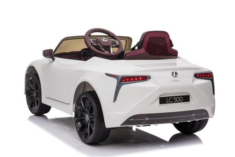 Lexus LC500 na akumulator dla dzieci Biały + Pilot + Wolny Start + EVA + Audio LED