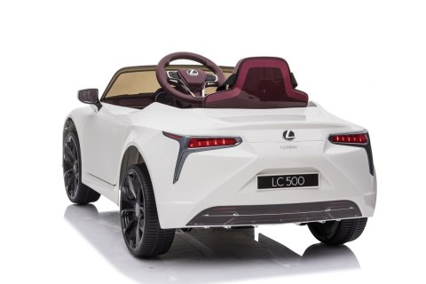 Lexus LC500 na akumulator dla dzieci Biały + Pilot + Wolny Start + EVA + Audio LED