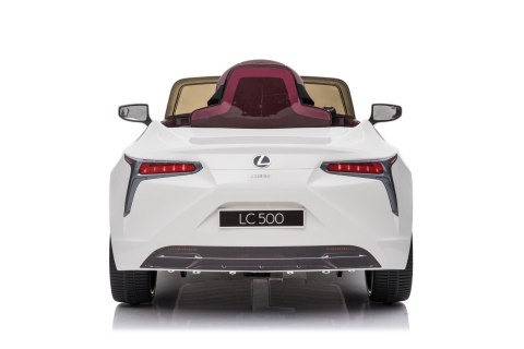 Lexus LC500 na akumulator dla dzieci Biały + Pilot + Wolny Start + EVA + Audio LED