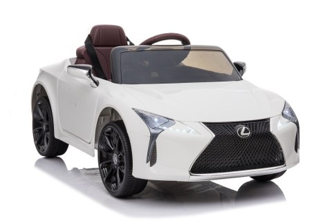 Lexus LC500 na akumulator dla dzieci Biały + Pilot + Wolny Start + EVA + Audio LED