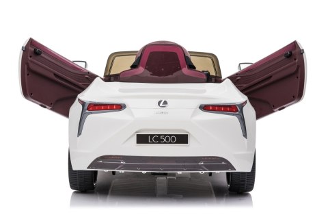 Lexus LC500 na akumulator dla dzieci Biały + Pilot + Wolny Start + EVA + Audio LED