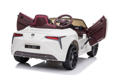 Lexus LC500 na akumulator dla dzieci Biały + Pilot + Wolny Start + EVA + Audio LED