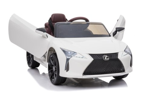 Lexus LC500 na akumulator dla dzieci Biały + Pilot + Wolny Start + EVA + Audio LED