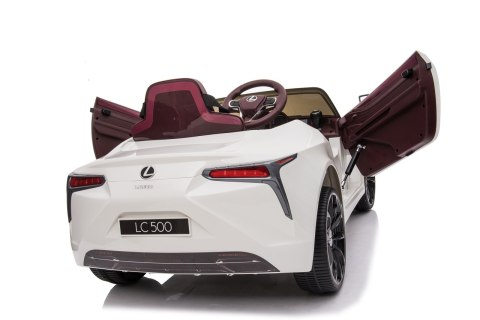 Lexus LC500 na akumulator dla dzieci Biały + Pilot + Wolny Start + EVA + Audio LED