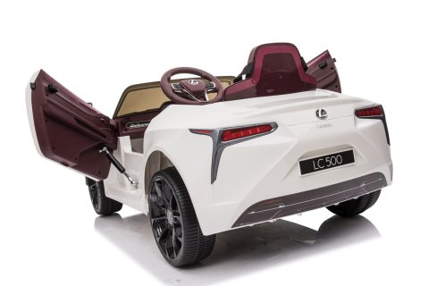 Lexus LC500 na akumulator dla dzieci Biały + Pilot + Wolny Start + EVA + Audio LED