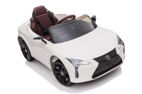 Lexus LC500 na akumulator dla dzieci Biały + Pilot + Wolny Start + EVA + Audio LED