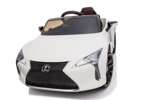 Lexus LC500 na akumulator dla dzieci Biały + Pilot + Wolny Start + EVA + Audio LED