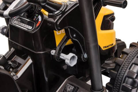 MEGA Traktor D68 Z Przyczepką Żółty Elektryczny 24V Pojazd dla Dzieci