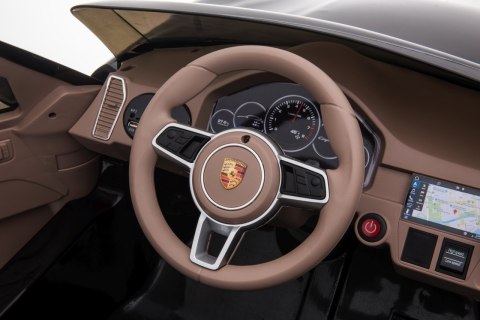 Elektryczny Porsche Cayenne S Czarny lakier Jazda dla dzieci