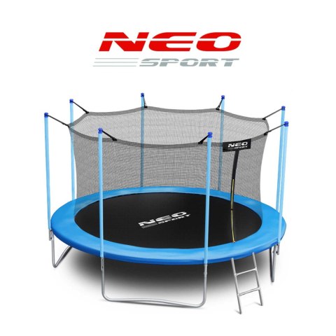 Trampolina ogrodowa 13ft/404cm z siatką wewnętrzną i drabinką Neo-Sport + maszyna do baniek GRATIS