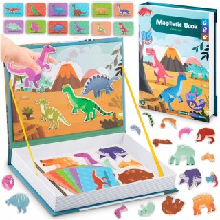 Książka magnetyczna Puzzle Dinozaury RK-770