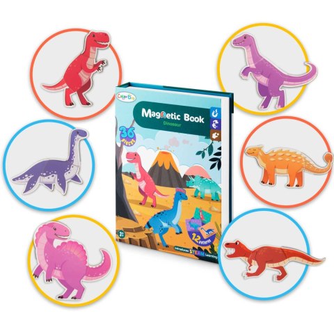 Książka magnetyczna Puzzle Dinozaury RK-770