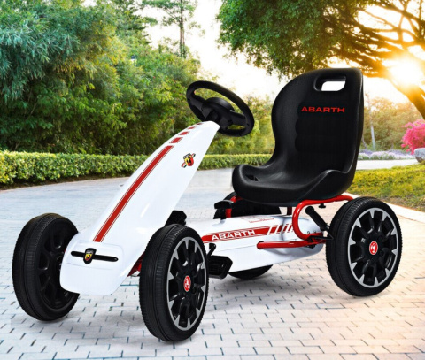 GOKART ABARTH na pedały Duże miekkie koła PA0167