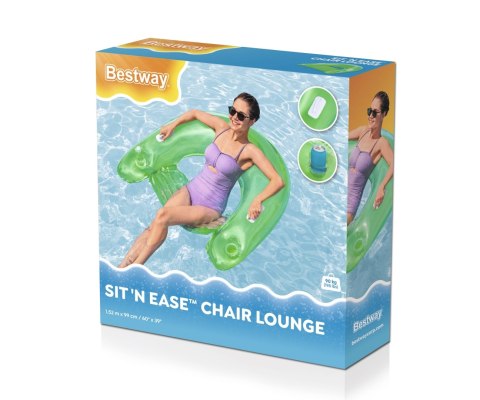 Bestway 43118 Fotel do pływania Sit'n Ease z uchwytami Zielone 1.52m x 0.99m