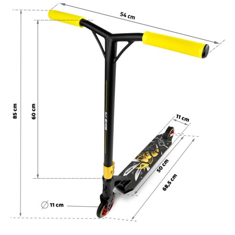 Hulajnoga wyczynowa SOKE XTR czarno-żółta