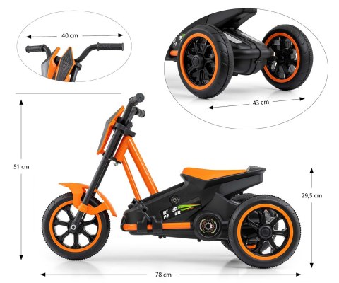 Milly Mally Gokart na pedały Rider Orange