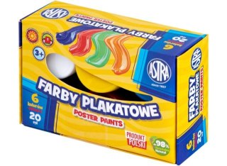 Farby plakatowe Astra 6 kol x 20 ml STANDARD BOX