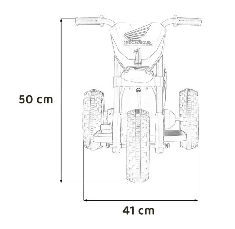 Motorek Cross Honda CRF 450R na akumulator dla dzieci Zielony + 3 Koła + Gumowy Bieżnik + Klakson