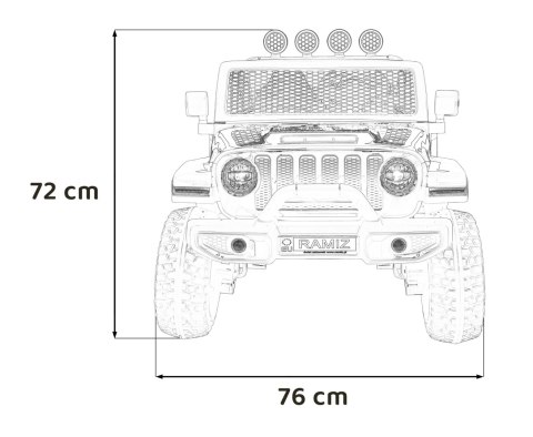 Auto terenowe OFF-ROAD 3.0 dla dzieci Czerwony + Pilot + Wolny Start + Pasy + Audio LED